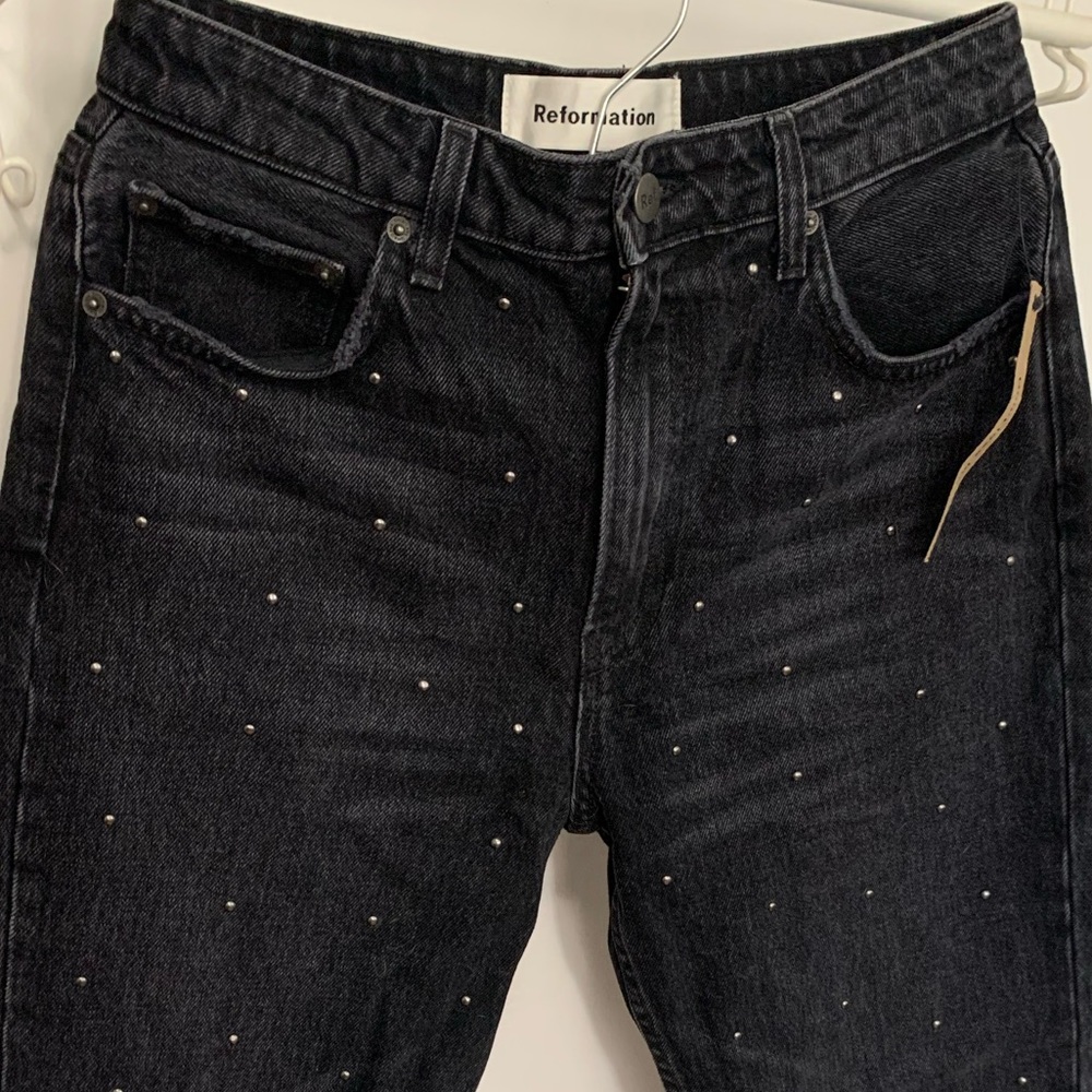 Studded Harley jeans. Reformation. NWT size 29